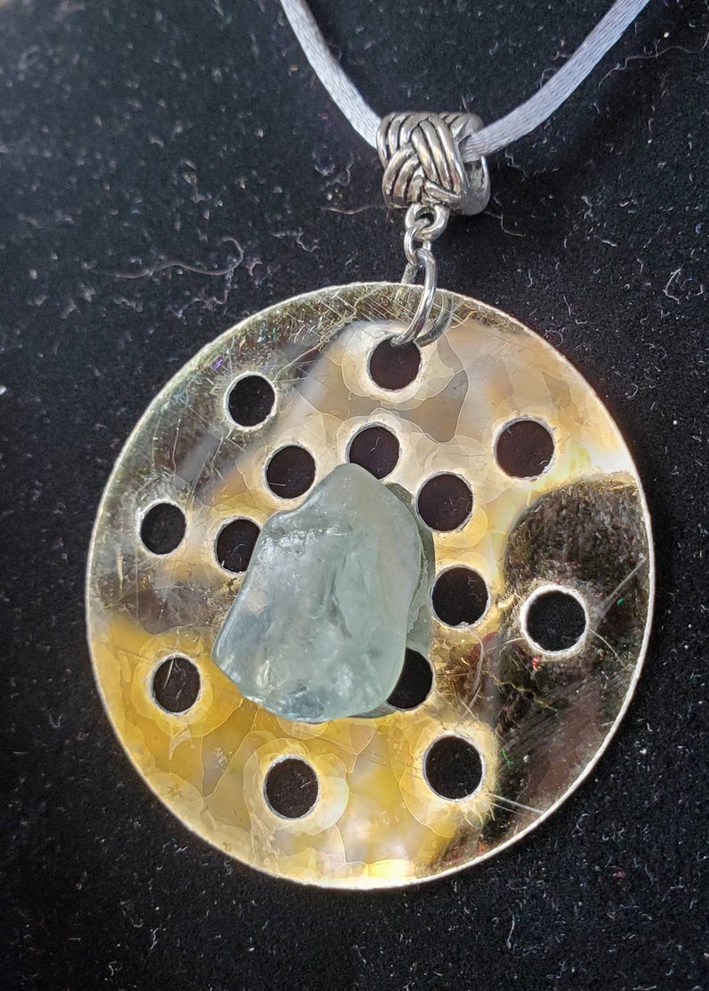 Mica 'n Aquamarine pendants two styles to choose from, similar to photos. image 3