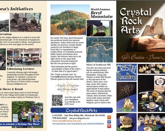 You will receive Pecora's CrystalRockArts Brochure. Your donation will help to fund our Mission.