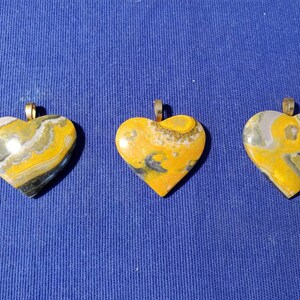 Bumblebee Jasper Heart pendants image 10