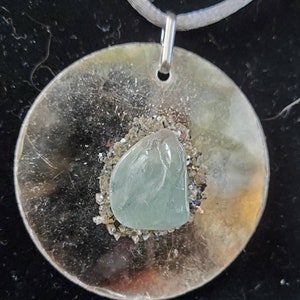 Mica 'n Aquamarine pendants two styles to choose from, similar to photos. image 2