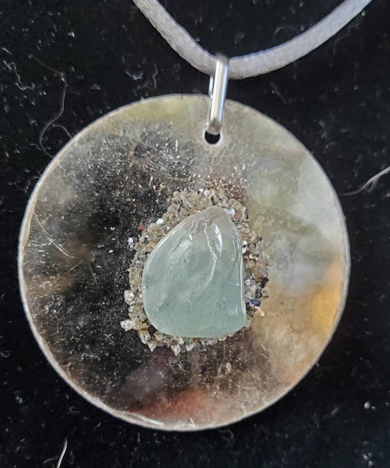 Mica 'n Aquamarine pendants two styles to choose from, similar to photos. image 2