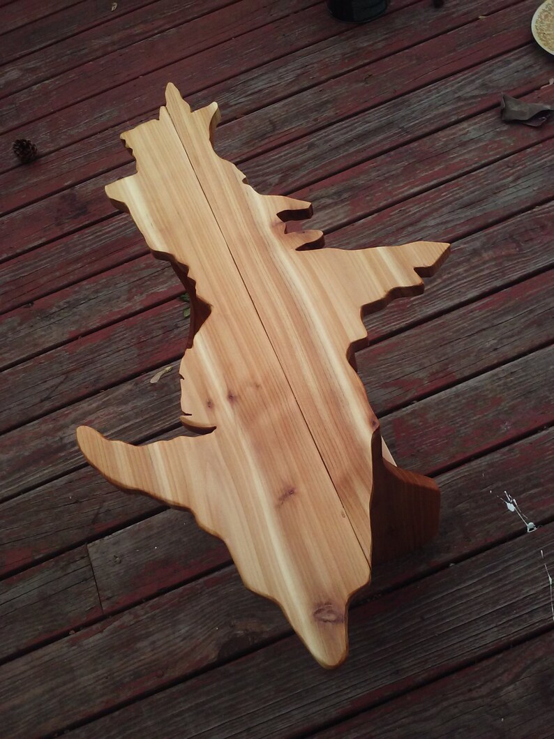 Wood Table Handcrafted Michigan Upper Peninsula Cedar End Etsy