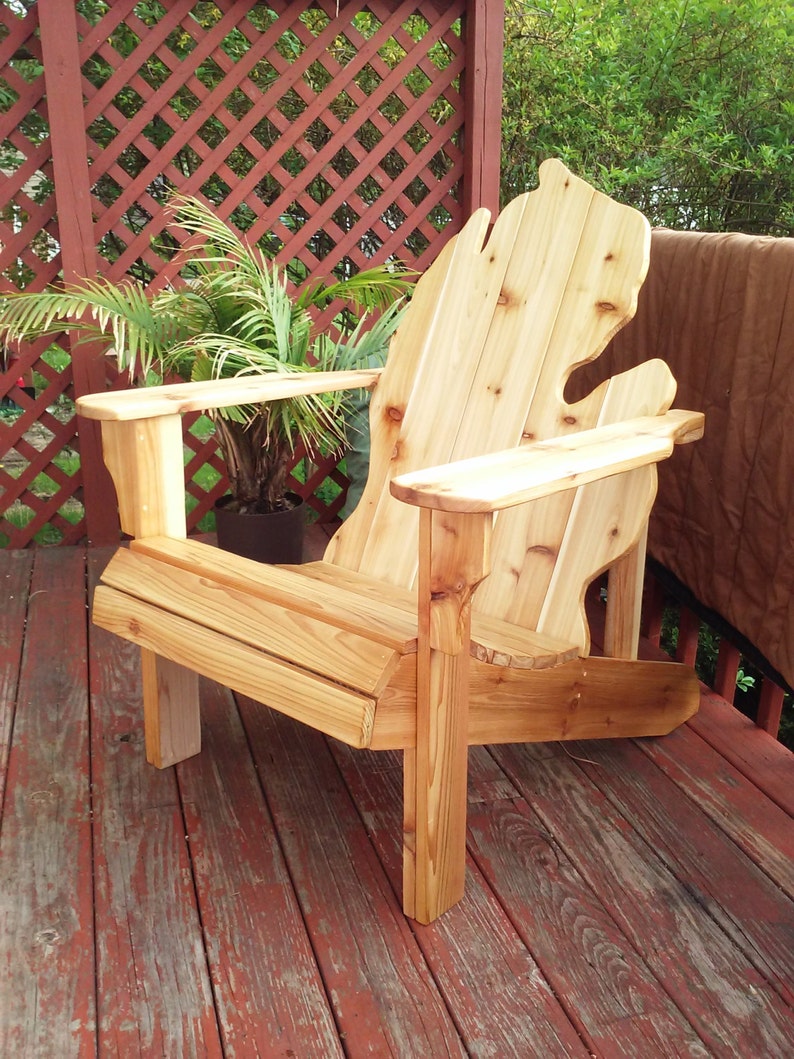 Michigan Adirondack Chair Handmade Wood Furniture patio 