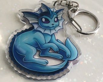 Vaporeon Double-Sided Keychain