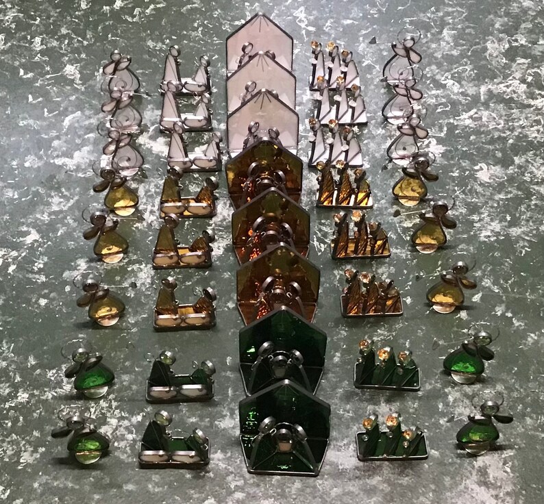 5 STÜCK Krippenset klassische rote goldene und weiße | Etsy