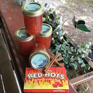 Red Candied Pickles with Cinnamon & Red Hots* 4 jars (1/2Pint)