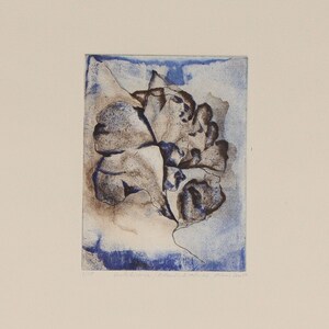 HOT SUMMER SALE - Vintage Original colored Etching - A. Dom - Etat 2 H - 1980