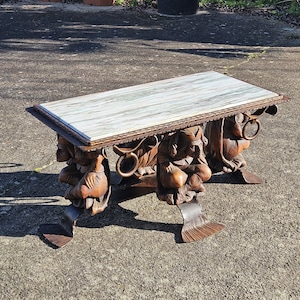 RESERVED for EB. - Jean Maurice Rothschild- Marble Coffee Table - Forged Iron Lounge Table - Cocktail Table-Neoclassical Style-50s