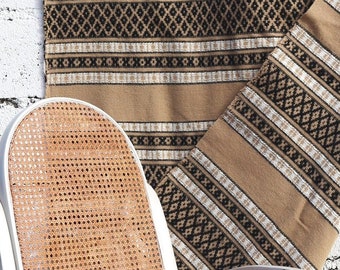 HOT SUMMER SALE - French Mid Century Style Woven Throw - Blanket- Tablecloth- Woolmix-60s