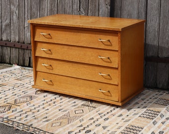 French Mid-Century Chest of Drawers- Drawer Cabinet-60s