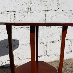 French Vintage wooden octagonal Console-wooden End Table-Side Table-Plant Stand-40s zdjęcie 7