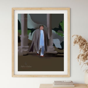 Bollywood Art,Sholay-Thakur,Amitabh, Indian Movie Wall Art, Hindi Classic Film Poster, Gift for movie lovers, Home Theater Decor, Desi Gift