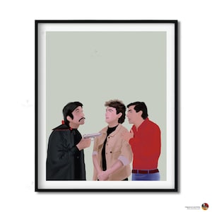 Bollywood Art,Andaaz Apna Apna,, Indian Movie Wall Art, Hindi Classic Film Poster, Gift for movie lovers, Home Theater Decor, Desi Art Gift