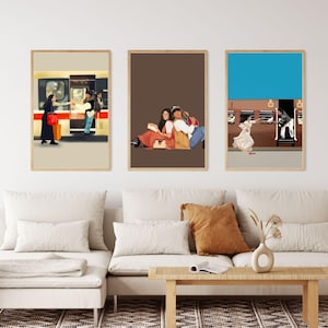 Bollywood Art Bundle - Set of 3,DDLJ collection, SRK & Kajol, Gift for Movie Lovers, Indian film art, Hindi Movie posters, Indian Movie Art