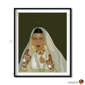 Bollywood Art,Rekha,Umrao Jaan, Indian Movie Wall Art, Hindi Classic Film Poster, Gift for movie lovers, Home Theater Decor, Desi Art Gift