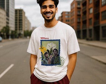 T-shirt inspiré de Bollywood Gabbar et Sholay • T-shirt graphique inspiré du cinéma hindi • Chemise de film Bollywood • T-shirt Desi esthétique sud-asiatique
