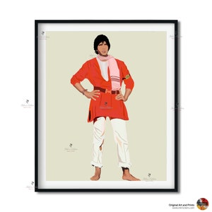 Bollywood Art,Coolie, Amitabh Bachchan, Indian Movie Wall Art, Hindi Classic Film Poster, Gift for movie lovers, Home Theater Decor
