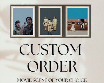 Bollywood Poster - Custom movie scene,Indian Film artposter, Indian Movie Wall Art, Gift for movie lovers, Home Theater Decor, Desi Art Gift