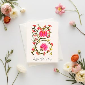 Custom Maa card in Indian traditional art–Personalized Mother’s Day card –Desi mom gift–Indian greeting card– cultural aesthetic Indian card