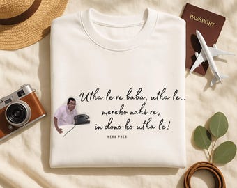 Felpa Desi con dialoghi di Bollywood • Magliette e felpe con cappuccio • Maglietta con grafica • Regali coordinati per gli amanti del cinema • Taglie per tutte le età