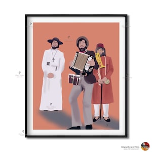 Bollywood Art,Amar Akbar Anthony, Indian Movie Wall Art, Hindi Classic Film Poster, Gift for movie lovers, Home Theater Decor, Desi Art Gift