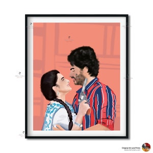Bollywood Art,Ishaqzaade, Indian Movie Wall Art, Hindi Classic Film Poster, Gift for movie lovers, Home Theater Decor, Desi Art Gift