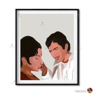 Bollywood Art,Pushpa-I hate tears,, Indian Movie Wall Art, Hindi Classic Film Poster, Gift for movie lovers,Home Theater Decor,Desi Art Gift