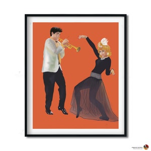 Bollywood Art,Helen Dance, Indian Movie Wall Art, Hindi Classic Film Poster, Gift for movie lovers, Home Theater Decor, Desi Art Gift