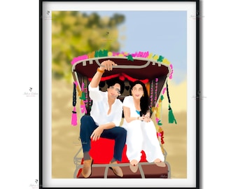 Bollywood Art,Jab We Met, Indian Movie Wall Art, Hindi Classic Film Poster, Gift for movie lovers, Home Theater Decor, Desi Art Gift