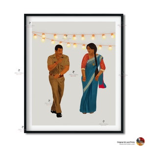 Bollywood Art,Dabangg, Indian Movie Wall Art, Hindi Classic Film Poster, Gift for movie lovers, Home Theater Decor, Desi Art Gift