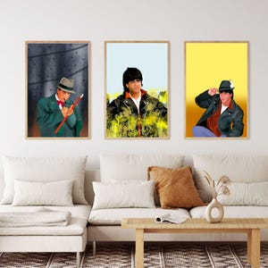 Bollywood-kunstbundel - set van 3, Shah Rukh Khan-collectie, DDLJ & Devdaas, cadeau voor filmliefhebbers, Indiase filmkunst, Hindi filmposters