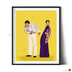 Bollywood Art,HAHK, Indian Movie Wall Art, Hindi Classic Film Poster, Gift for movie lovers, Home Theater Decor, Desi Art Gift