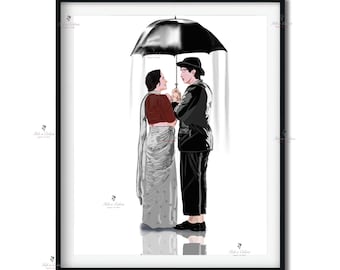 Arte de películas de Bollywood - Sree420, arte mural de películas indias, póster de películas clásicas hindi, regalo para amantes del cine, decoración de cine en casa, regalo de arte desi