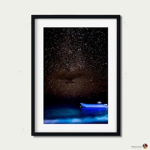 Reiseposter aus Kolumbien, Sternenklare Nacht mit der Milchstraße, Fotografie Druck, Fine Art Fotografie, Einzugsgeschenk