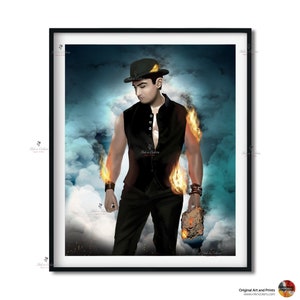 Bollywood Art,Dhoom 3, Amir Khan, Indian Movie Wall Art, Hindi Classic Film Poster, Gift for movie lovers, Home Theater Decor, Desi Art Gift