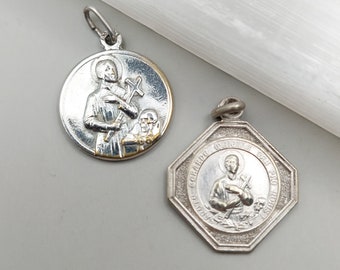 1 Pc St Gerard Vintage Catholic Medal  •  Our Lady of Perpetual Help Patron Expecting Mothers Religious Pendant