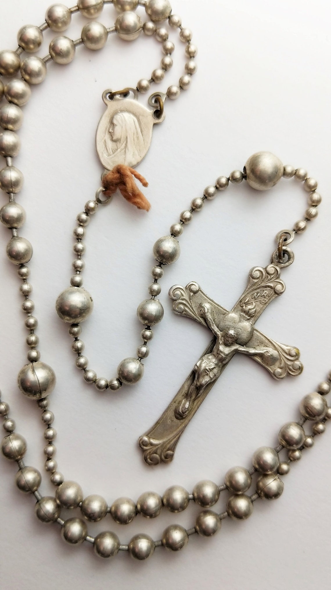 Vintage Pull Chain Rosary US Military WWI WWII Etsy