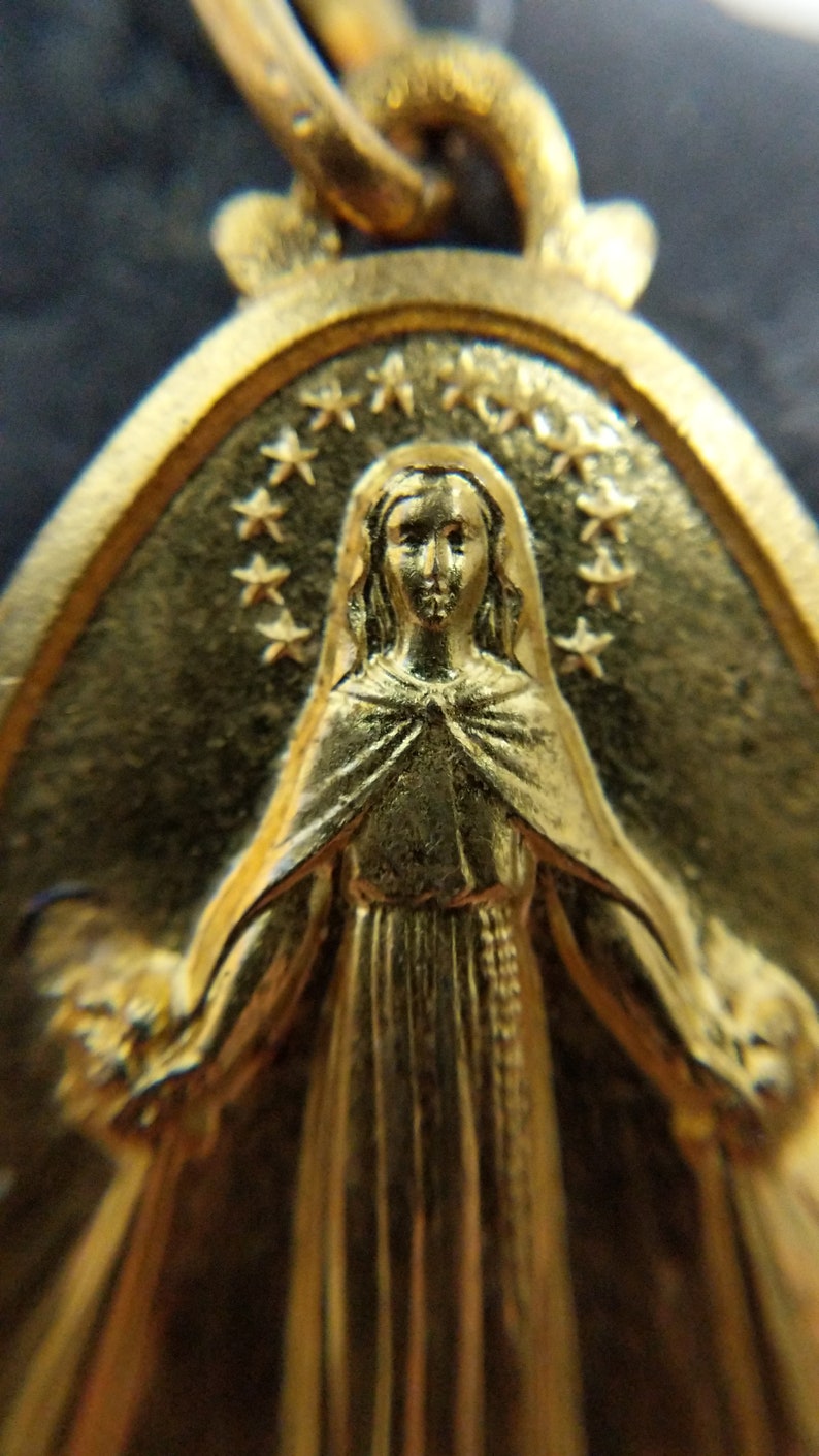 Signed San Damiano Vintage Medal Our Lady of the Roses Etsy