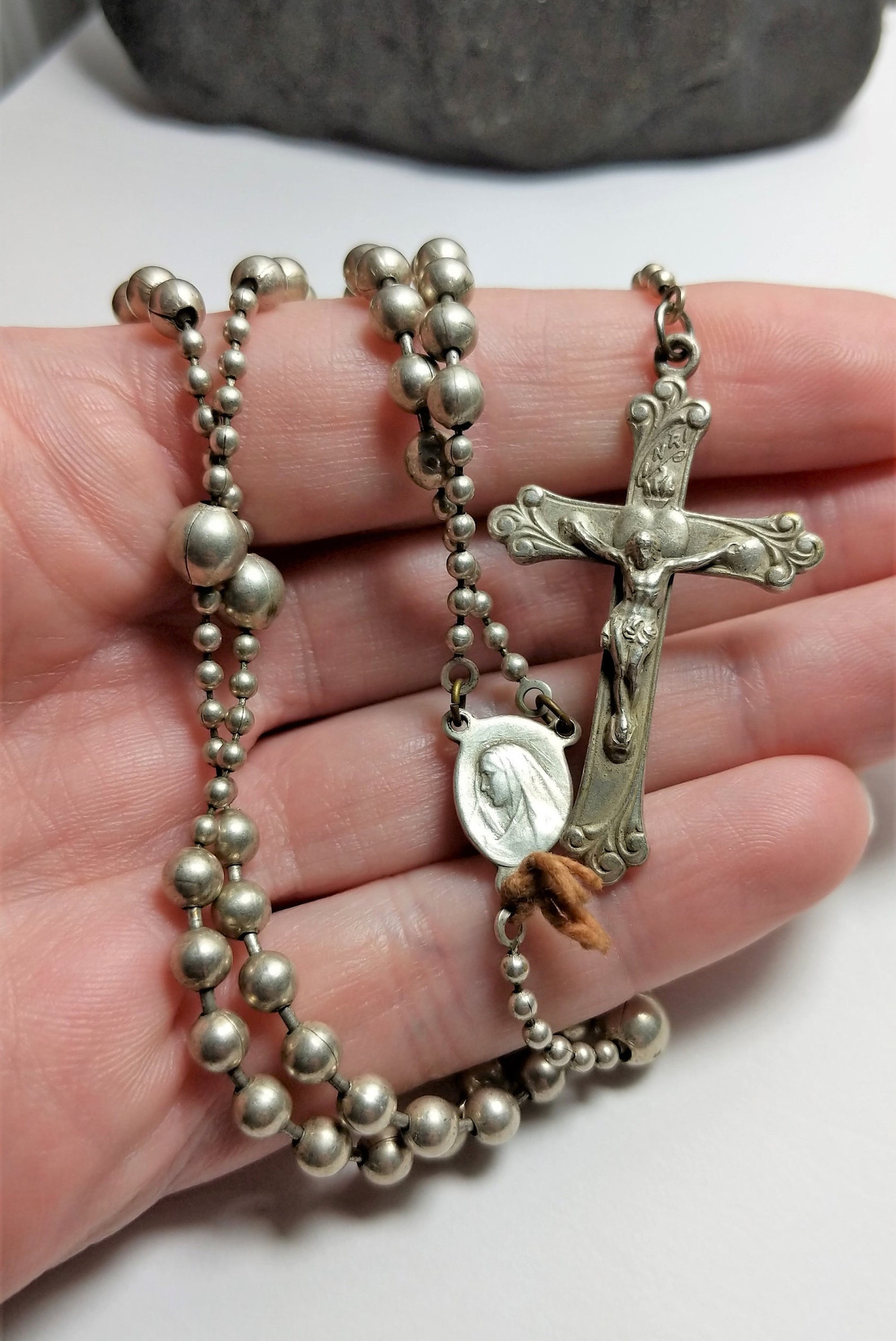 Vintage Pull Chain Rosary US Military WWI WWII Etsy