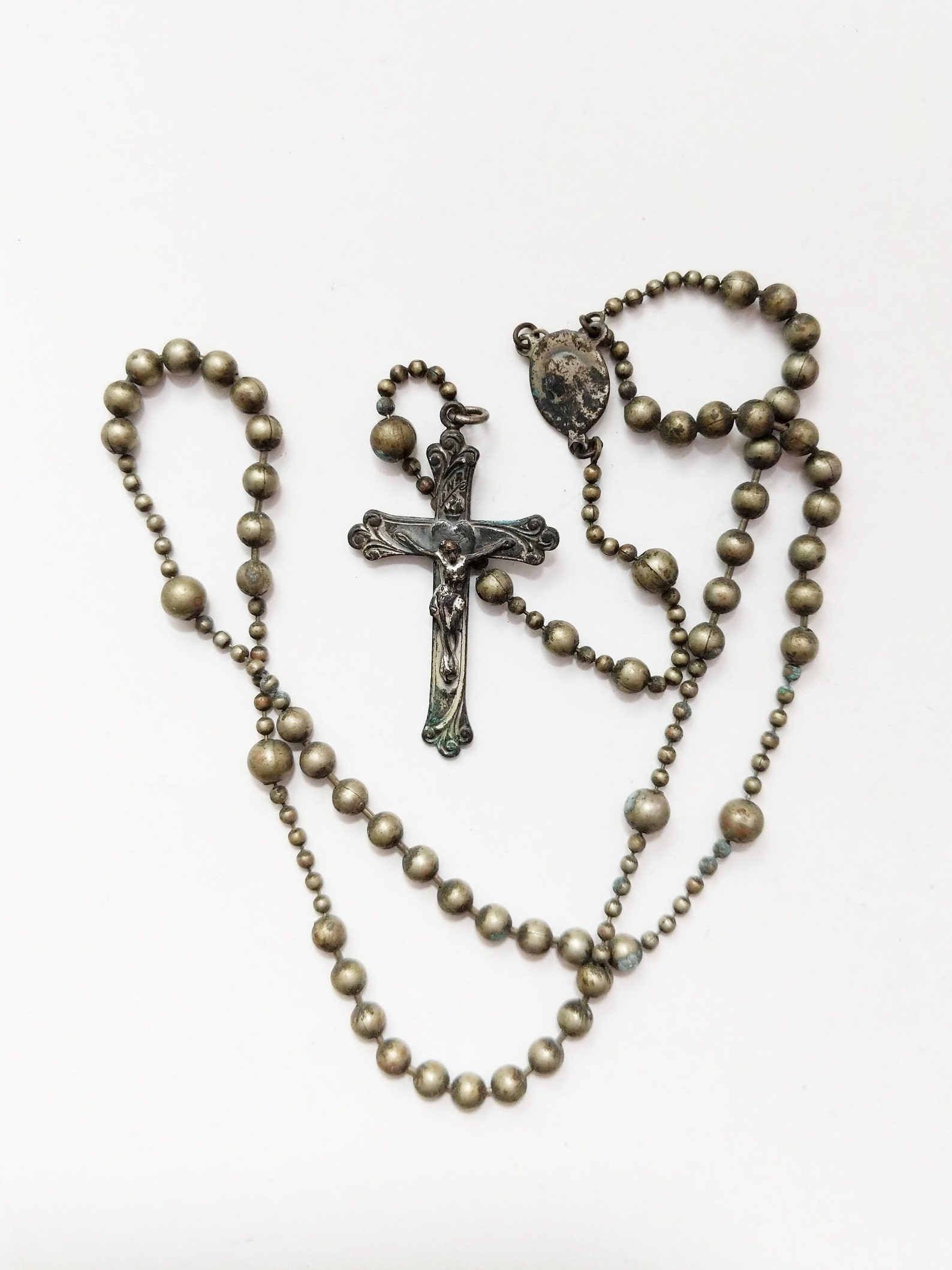 Vintage Pull Chain Rosary US Military WWI WWII Etsy