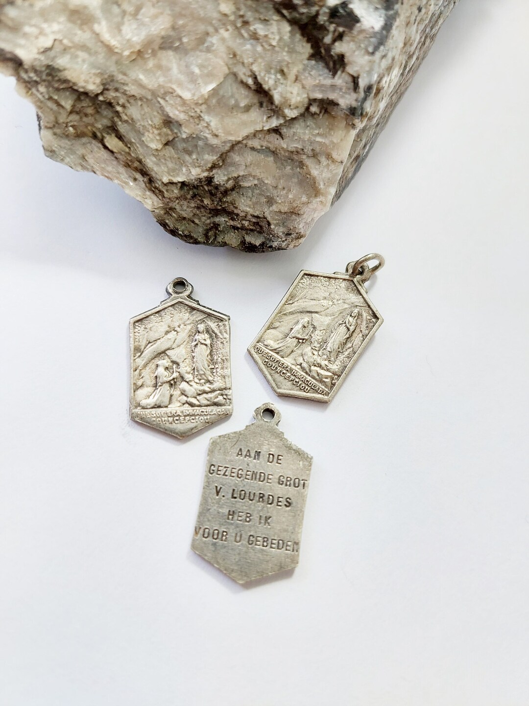1 Pc German Our Lady of Lourdes Vintage Catholic Medal • Katholisch ...