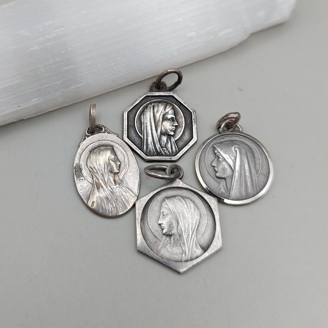 1 Pc Our Lady of Lourdes Medal • Vintage Notre Dame - Catholic ...