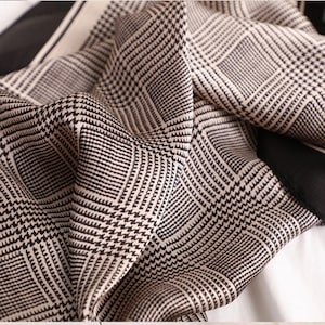 Silk Plaid Satin Scarf/Neck/Head/Hair accessory/Purse accessories/ Luxurious- Elegant Print - Soft - All Occassion Scarf- Unisex 70cm Square