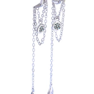 Sterling Silver Huggie/ Water drop Earrings/Trendy-tGirl-Free Shipping Nationwide