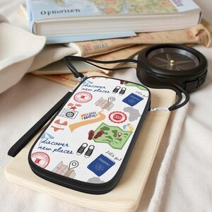Abenteuerliche Passport Brieftasche für Reisende, Reise-Accessoire, niedliche Reise Brieftasche, Reise Geschenk, Welt Entdecker Brieftasche, Fernweh Essentials