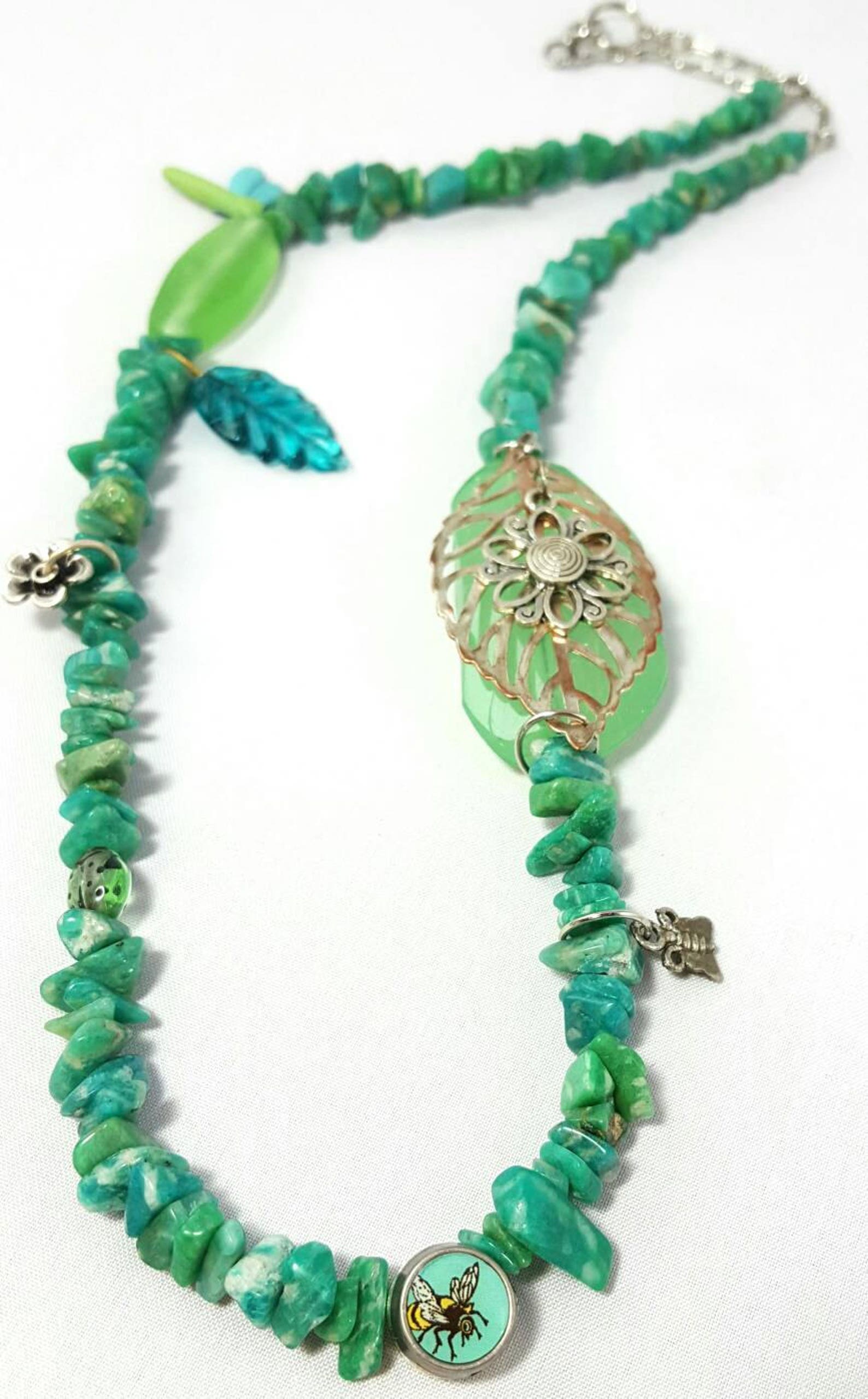 Garden Jewelry Set Mom Gift for Gardener Necklace Bracelet Earrings
