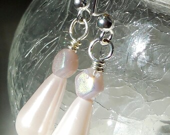 Pretty in Pink Earrings Handmade Earrings Girl's Earrings Women's Jewelry Girl's Jewelry Pink Jewelry Handmade Jewelry Light Earrings