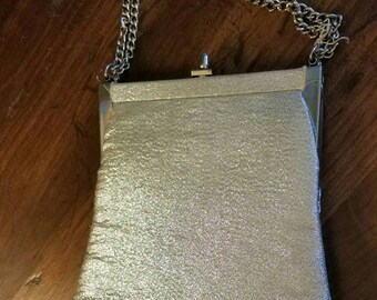 Adorable vintage silver formal purse