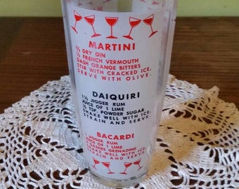 Mid-century Martini Cocktail Shaker with recipes mjm8355