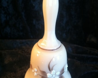 Handpainted Fenton glass bell